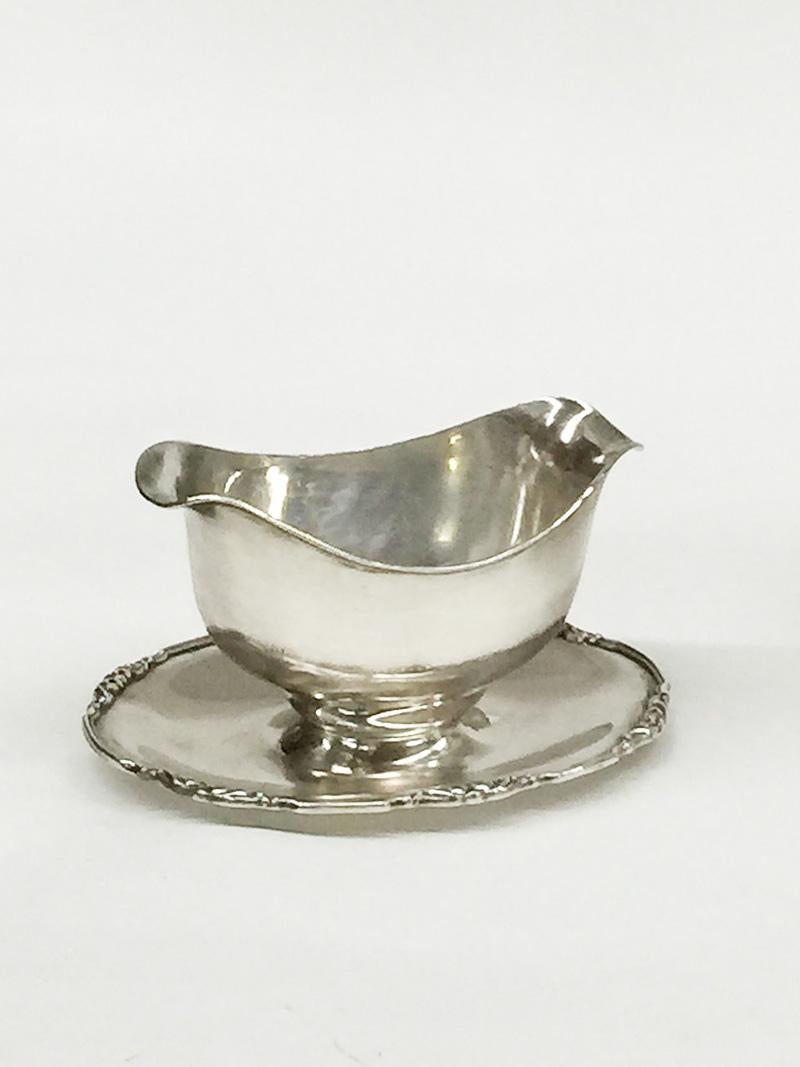Louis Quinze Sterling Silver Covered Dishes, Sauce Boat and Oval Serving Dish 1