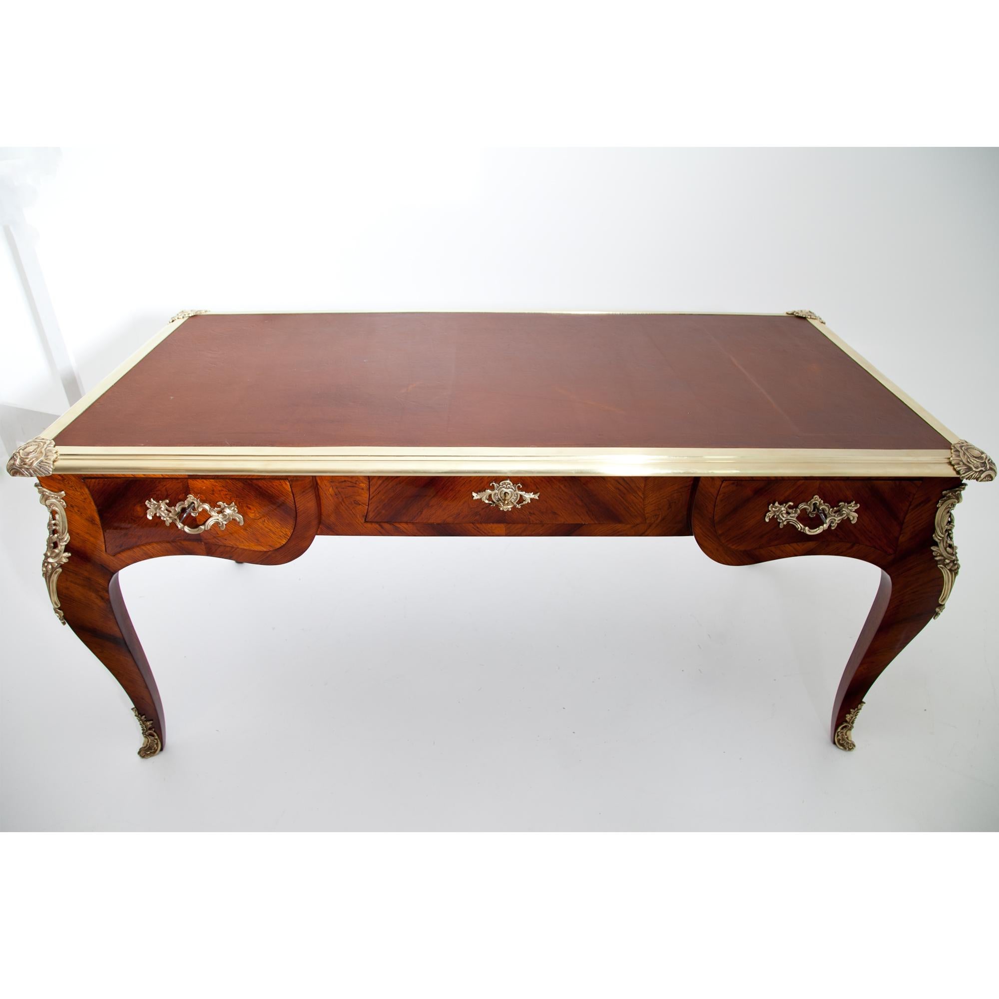  Louis-quinze-style Bureau Plat, France, circa 1900 In Good Condition In Greding, DE