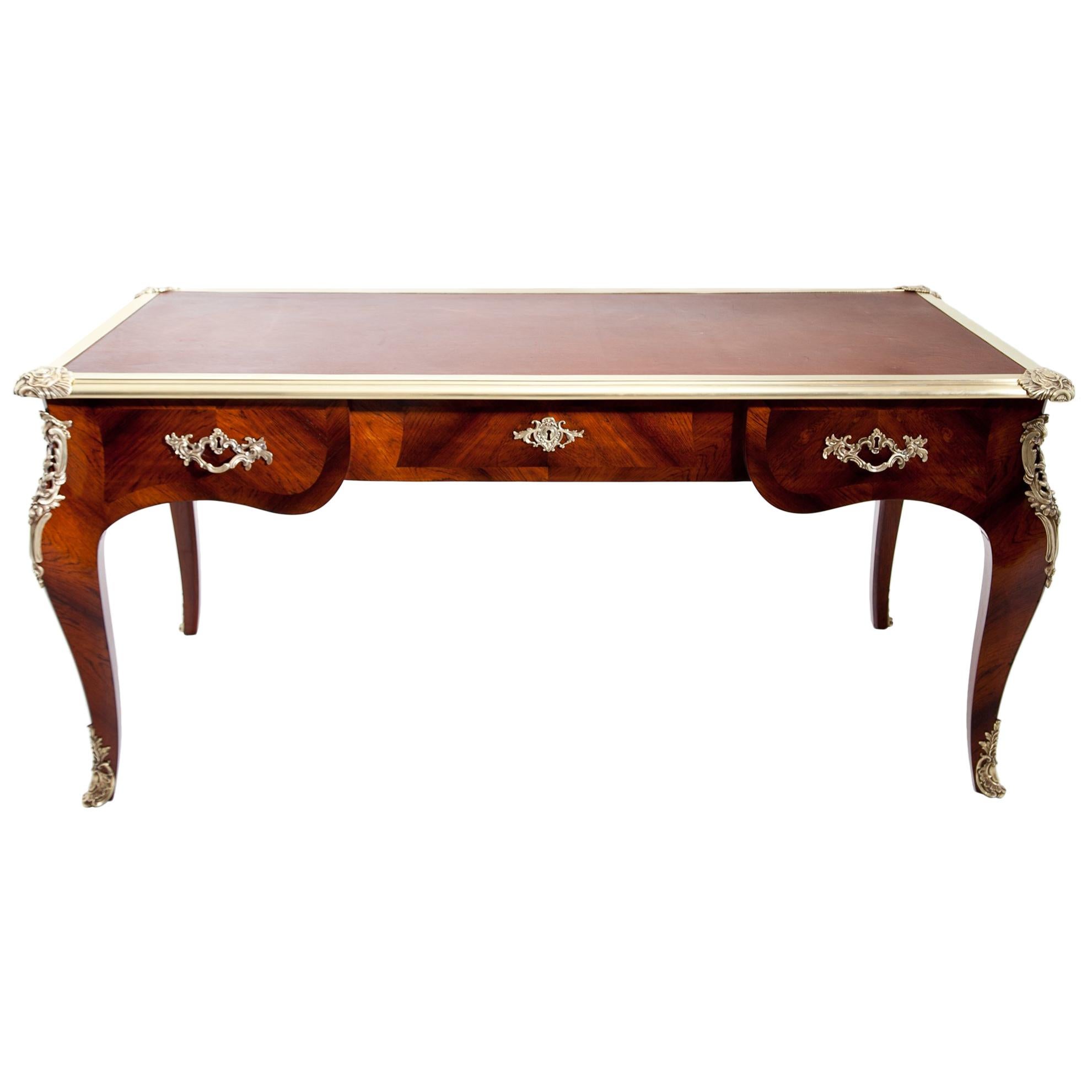 Louis-quinze-style Bureau Plat, France, circa 1900