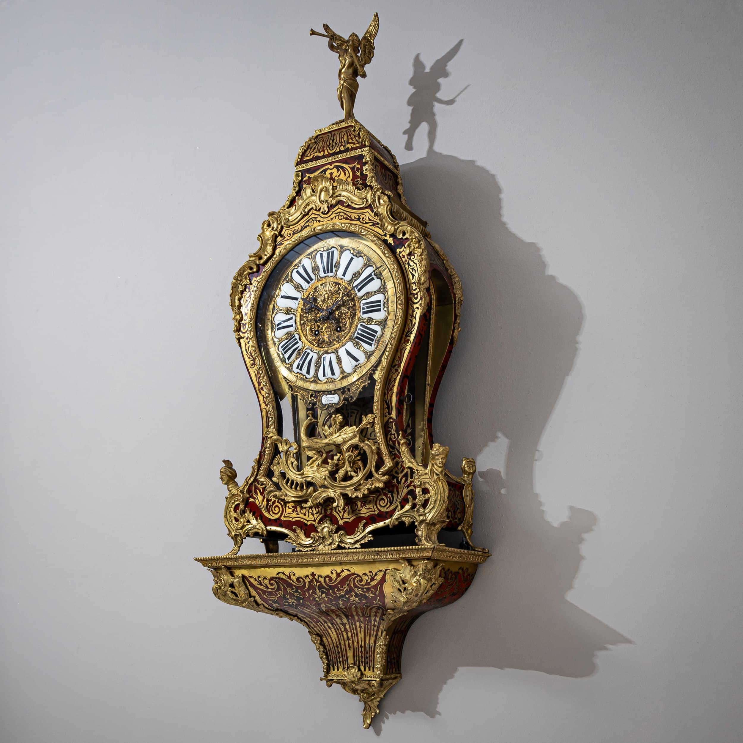 Louis Quinze-style Grand Cartel Clock with Console, 