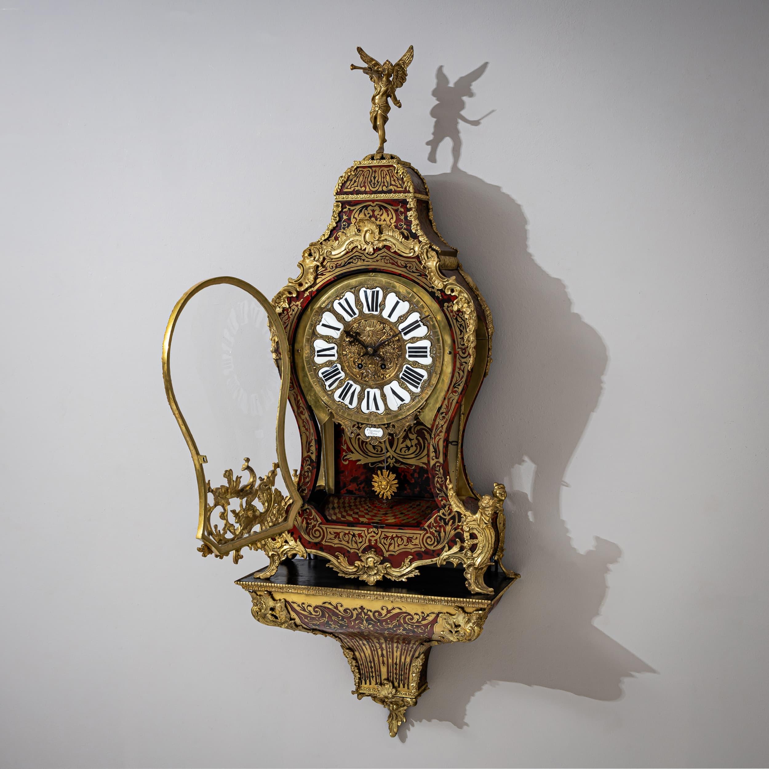 Louis Quinze-style Grand Cartel Clock with Console, 