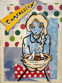 "Compassion" (2022) by Louis Recchia, Acrylic & Collage, Pop Art