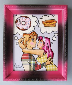 "Identical Thought Process" by Louis Recchia, Acrylic & Collage, Pop Art