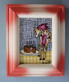 "Party On" (2023) di Louis Recchia, Acrilico e collage, Pop Art