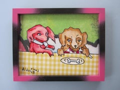 "Amor de cachorro" (2023) de Louis Recchia, Acrílico y collage, Pop Art