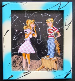 "Child & Child Child" par Louis Recchia, Acrylique et Collage, Pop Art