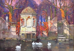 'Bruges’ Canal View, Grogenerei' by Louis Reckelbus (1864 – Bruges – 1958)