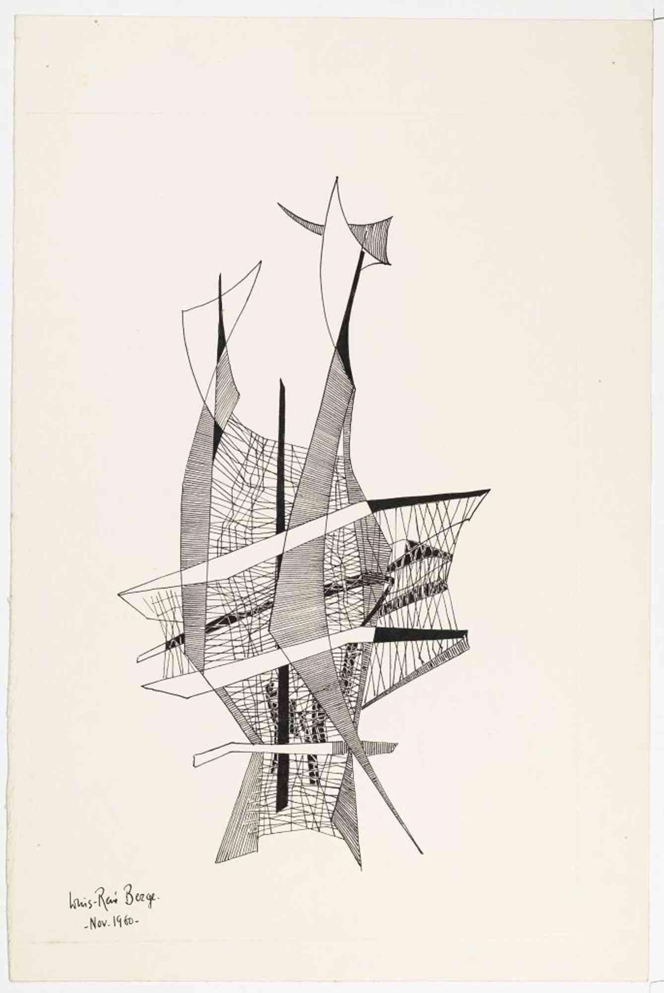 Sans Titre is an etching and aquatint on paper, realized in November 1960 by the French burin master Louis-René Berge.

Signed and dated in black ink on the lower left margin.

With fresh impression and an incredible draftsmanship this print,