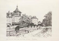 Geneva of yesteryear by Louis Rey - Ink 31x41 cm