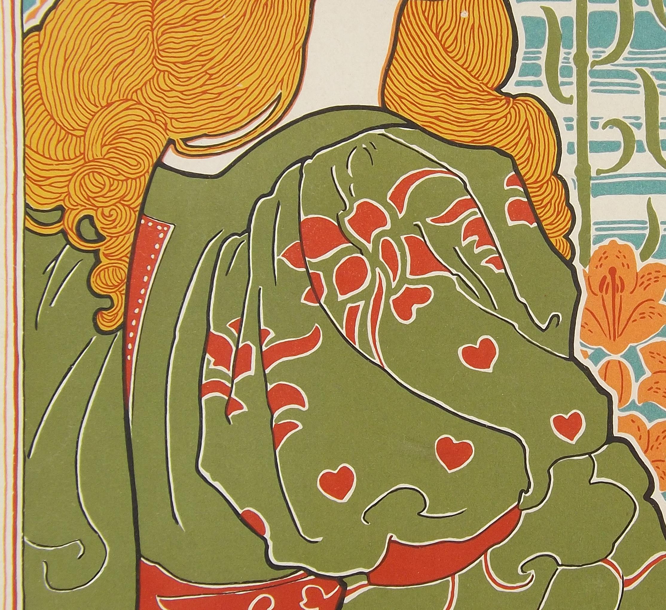 Farblithographie „Jane“ von Louis Rhead, 1897 (Spätes 19. Jahrhundert) im Angebot