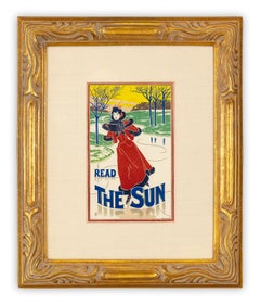Read the Sun by Louis Rhead, Art Nouveau Japon lithograph, 1897