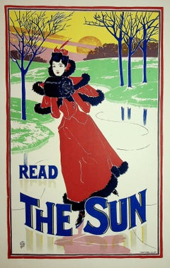 Il pattinatore sul ghiaccio - Litografia originale (Les Maîtres de l'Affiche), 1895