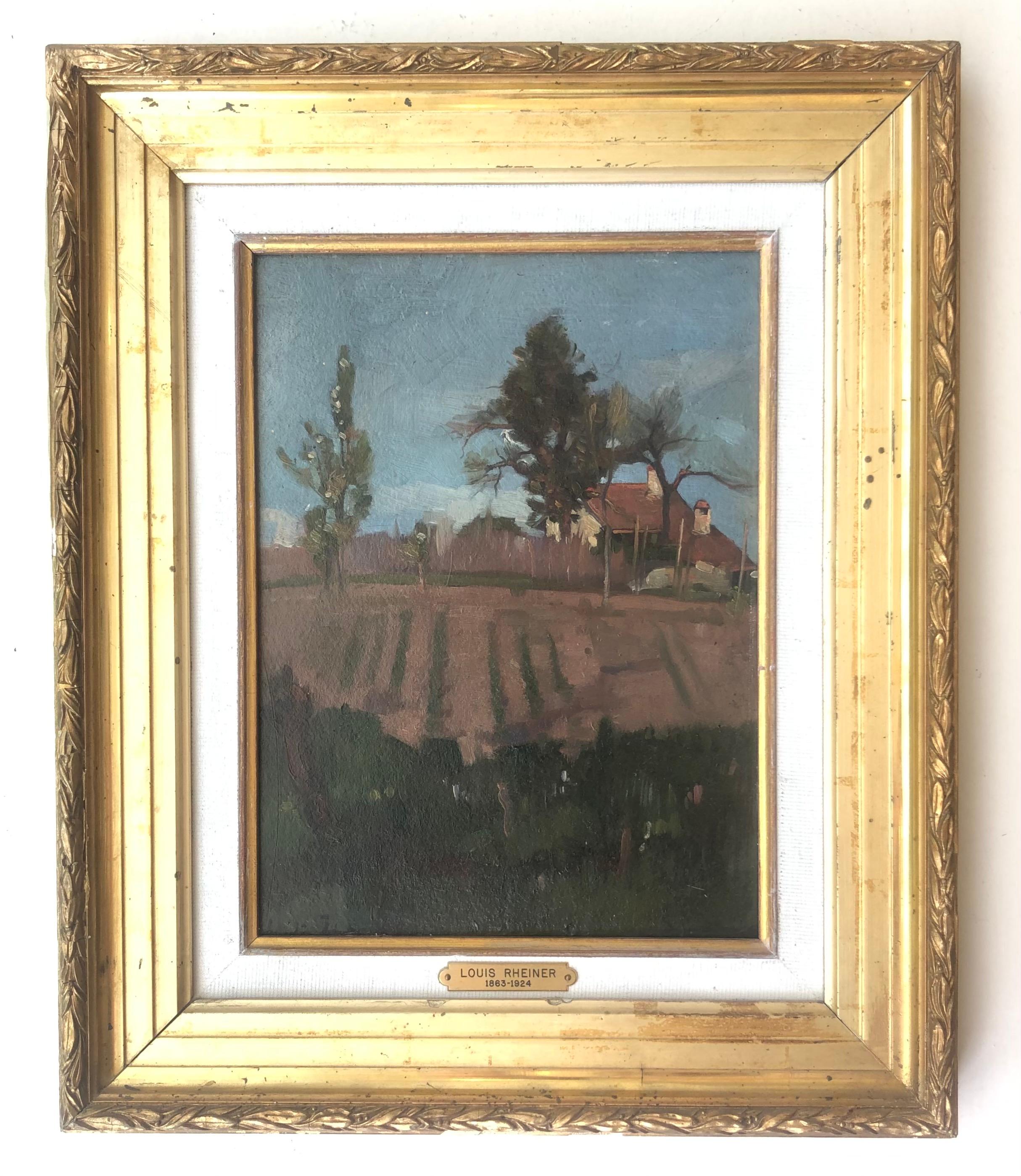 In den Weinbergen – Painting von Louis Rheiner