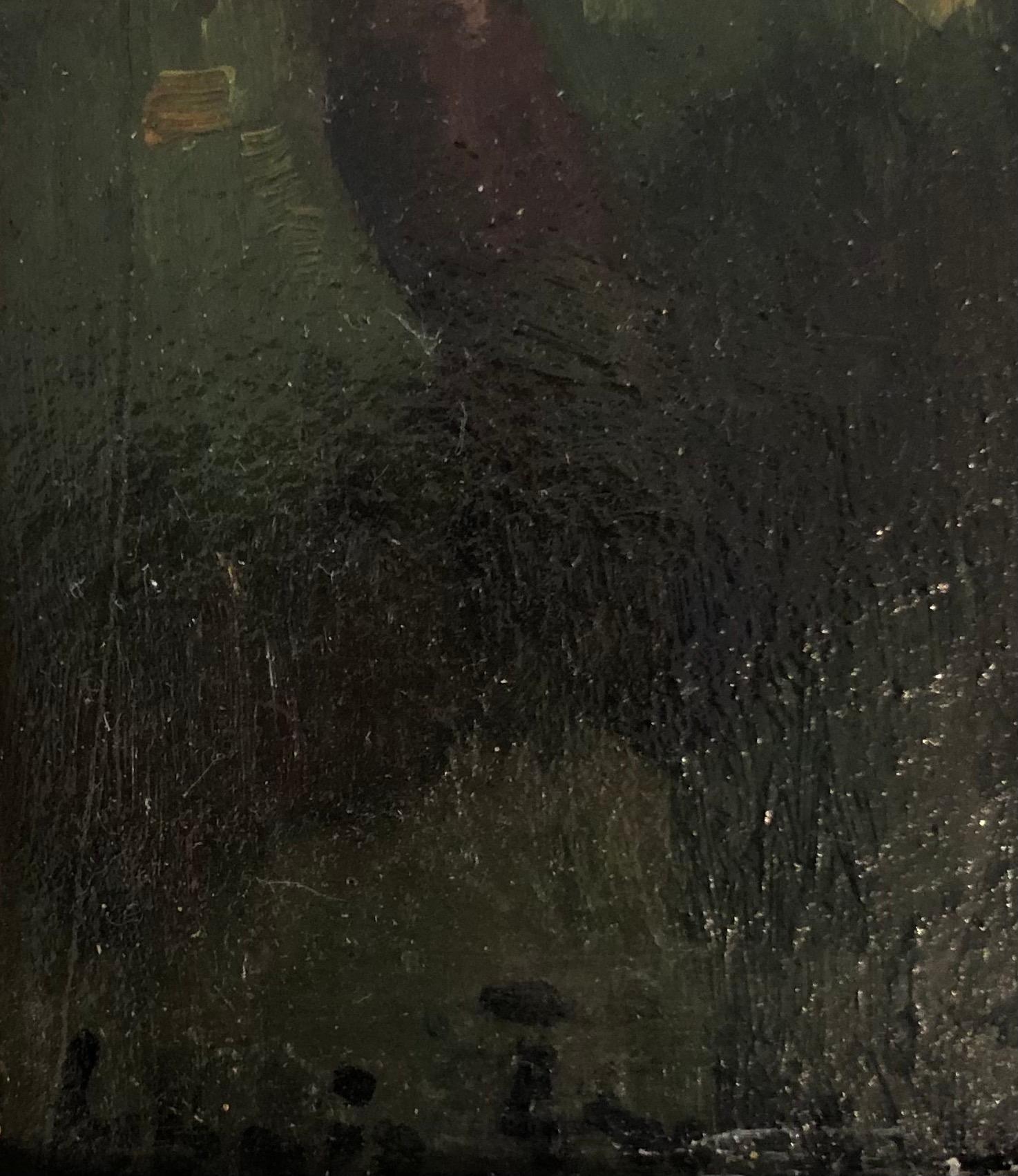 In den Weinbergen (Schwarz), Landscape Painting, von Louis Rheiner