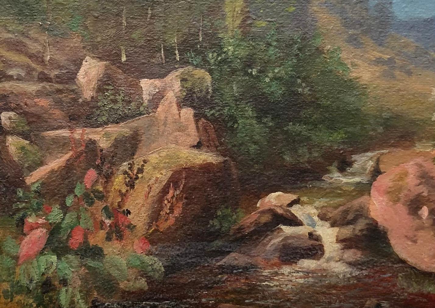 Mountain landscape by the stream For Sale 1