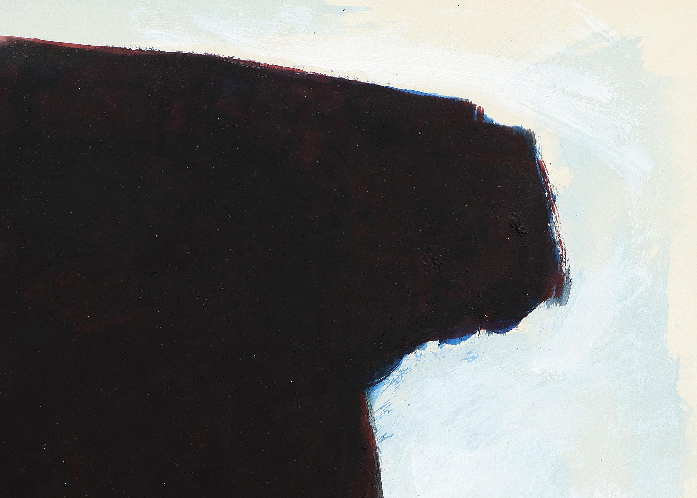 Pittura astratta a guazzo originale della metà del secolo scorso dell'artista di Taos Louis Ribak in vendita 4