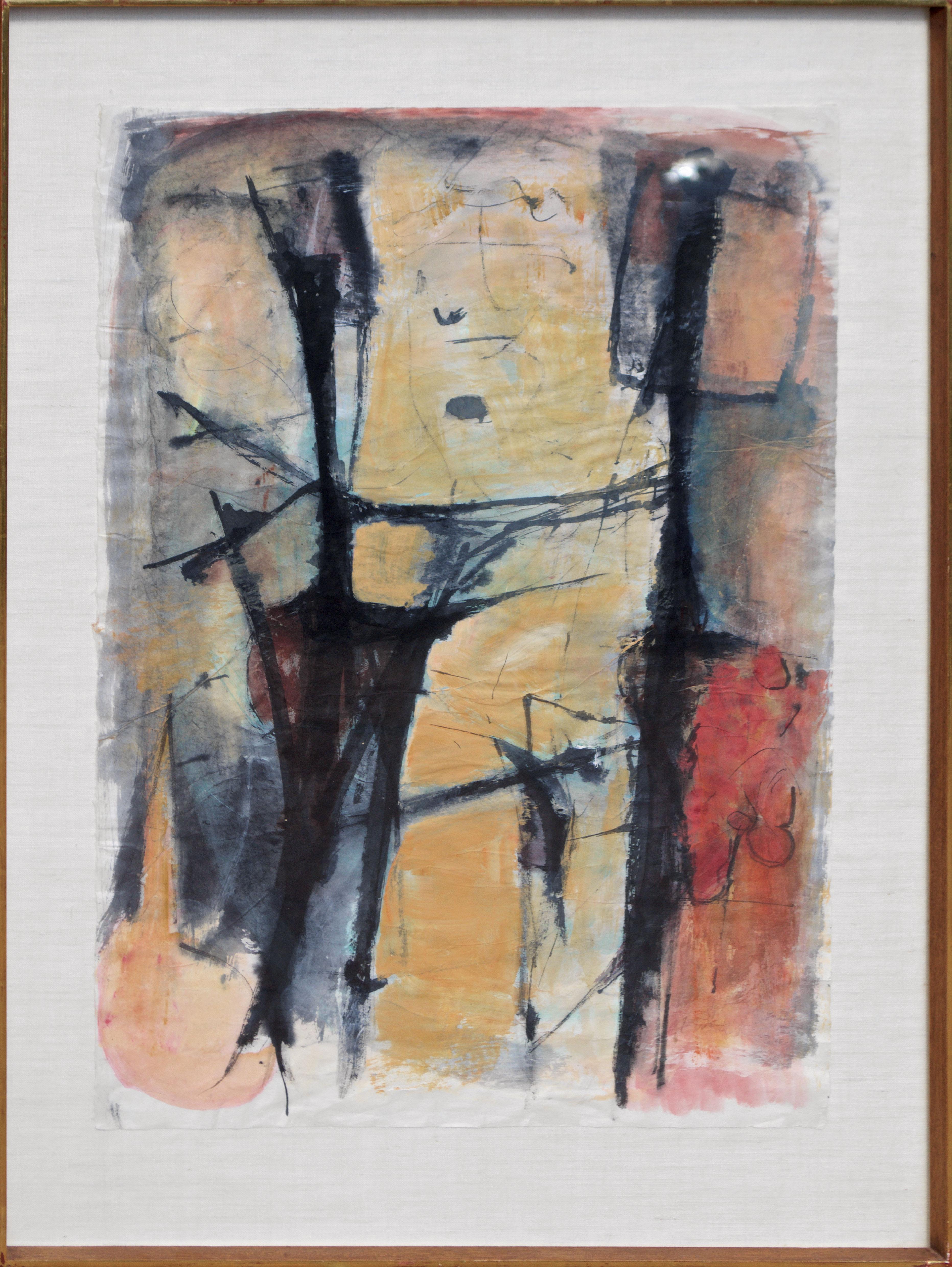 Louis Ribak Abstract Painting - Personages of the Gorge