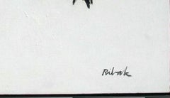 Peinture abstraite moderniste du Nouveau-Mexique de Louis Ribak, Angus noir