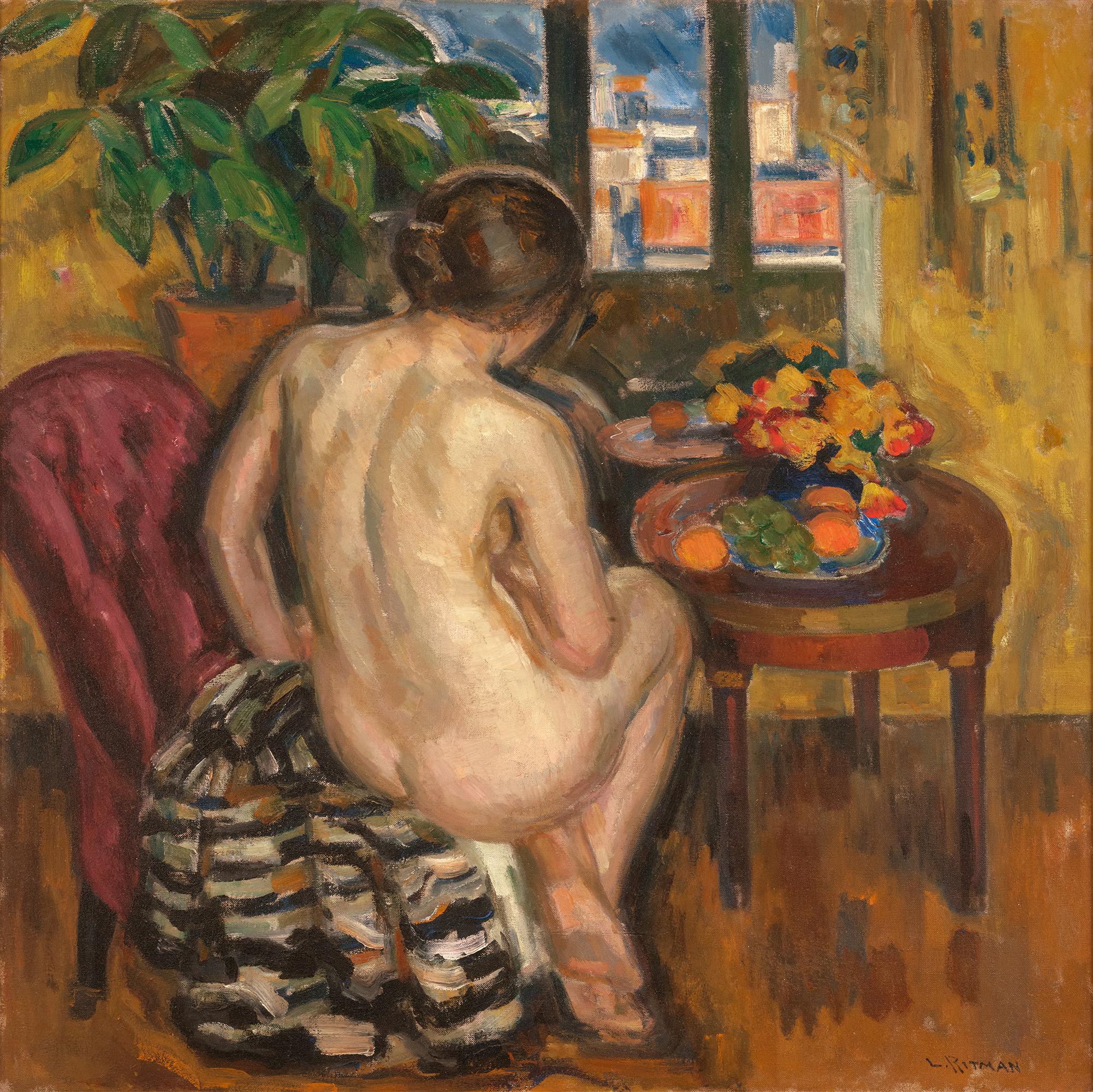 Louis Ritman

1889-1963  Américain

Nu n° 2

Signé " I.L.A. Ritman" (en bas à droite)
Huile sur toile

Ce nu vibrant du célèbre artiste américain Louis Ritman incarne le talent de l'artiste pour la couleur, l'intimité et l'atmosphère, qualités qui