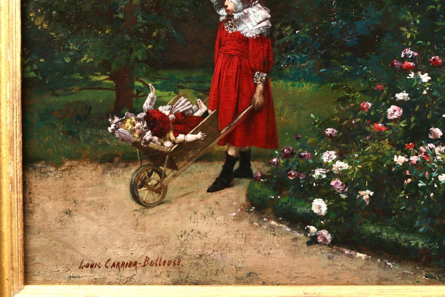 La Jeune Jardiniere - Impressionist Painting by Louis Robert Carrier-Belleuse For Sale 2