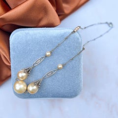 Louis Rousselet 1930s Vintage Faux Pearl Necklace