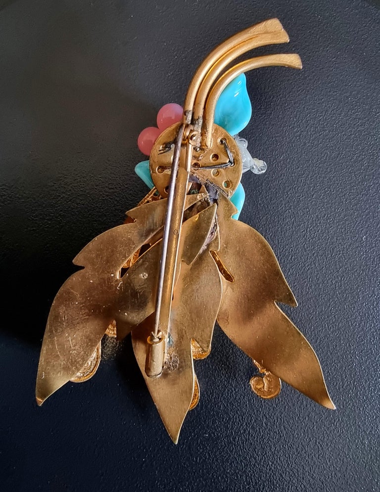 Broche Ancienne Rousselet – Perle De Verre, Bon état