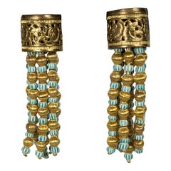 Louis Rousselet Chinoiserie Tassel Earclips