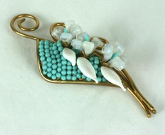 Louis Rousselet Floral Spray Brooch