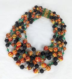 Collana in vetro veneziano a più fili di Louis Rousselet