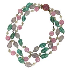 Collana di perle pastello Louis Rousselet