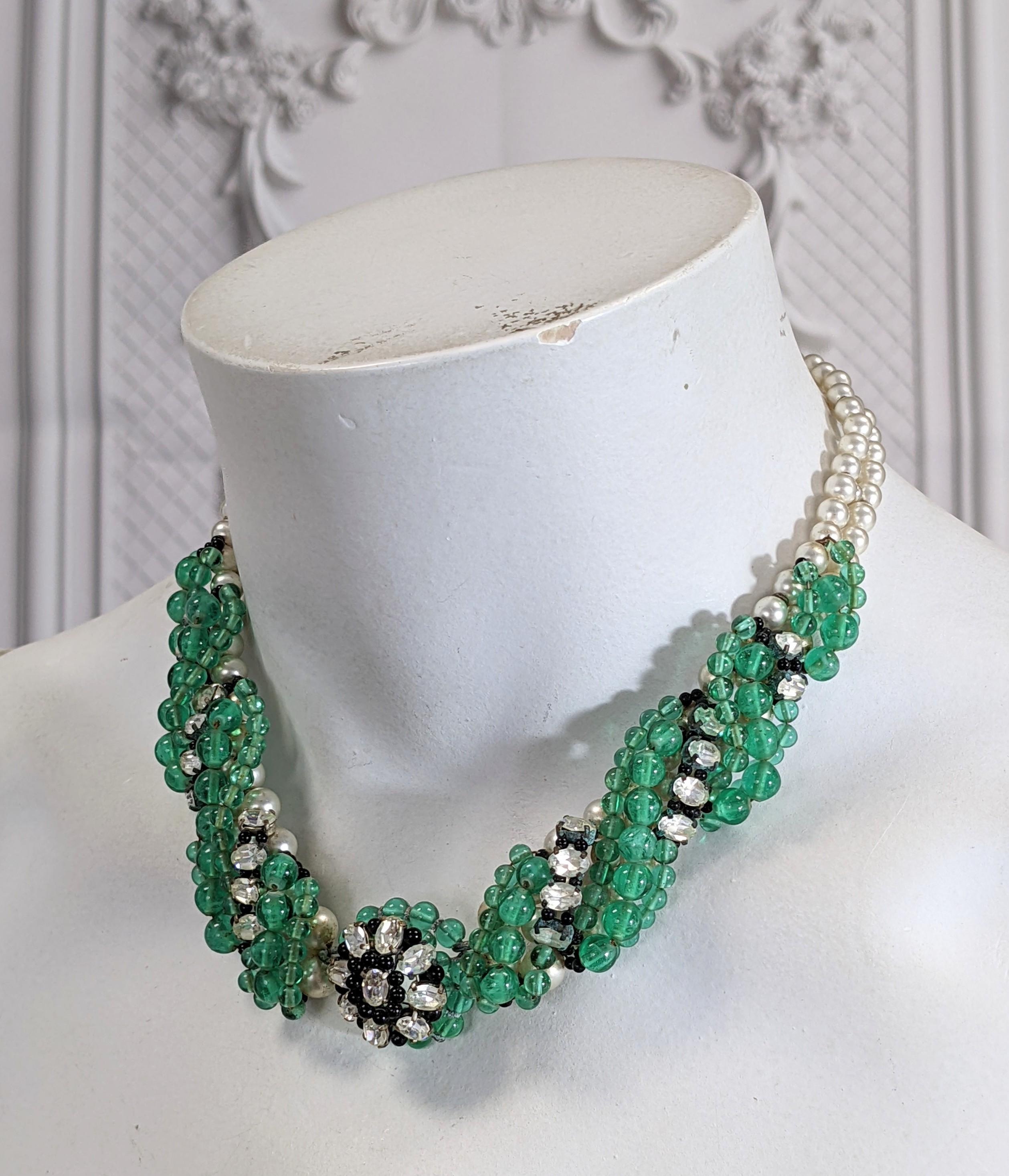 Louis Rousselet Pearl and Emerald Necklace 2