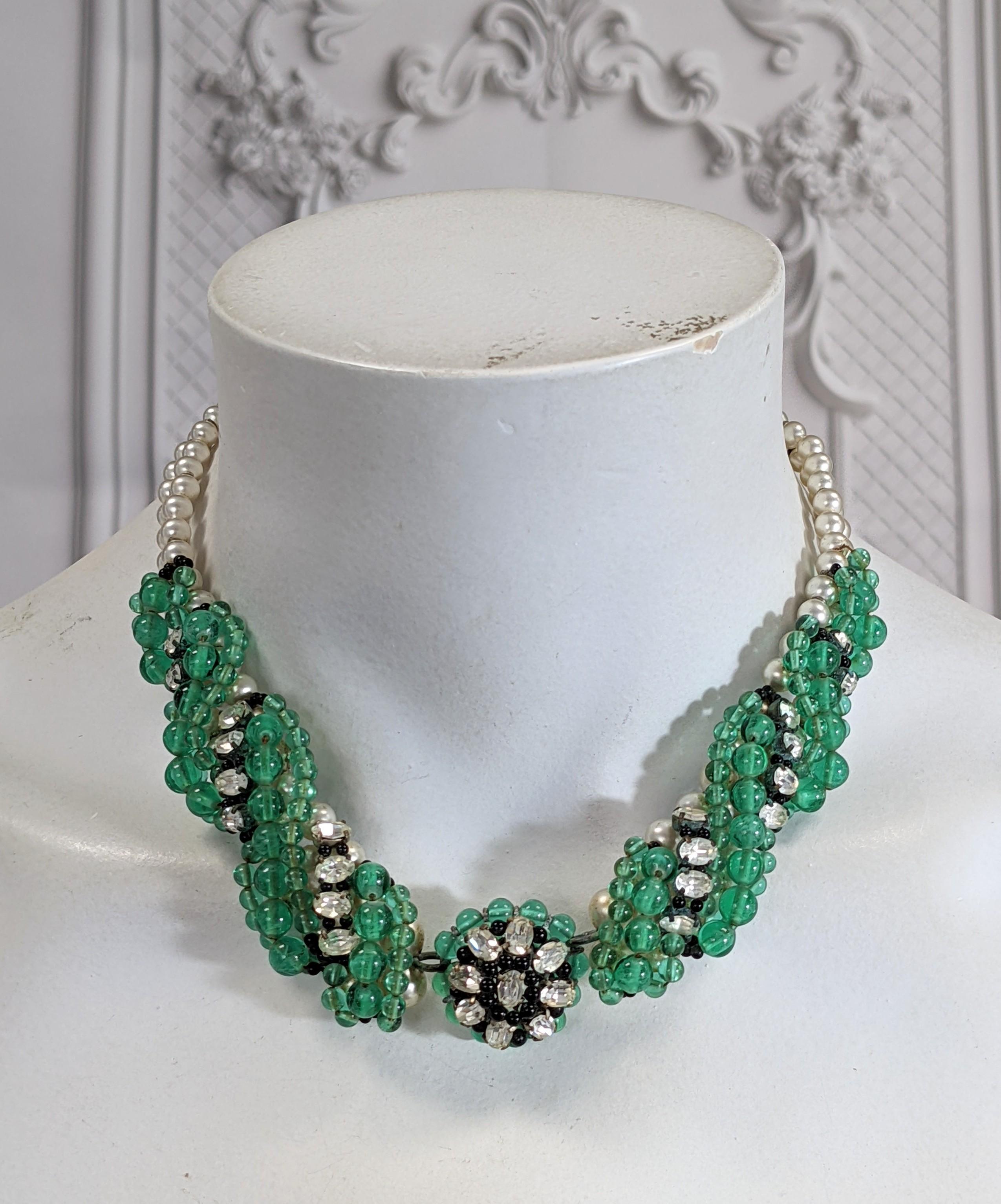 Louis Rousselet Pearl and Emerald Necklace 3