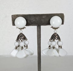 Louis Rousselet Summer White Tassel Earclips