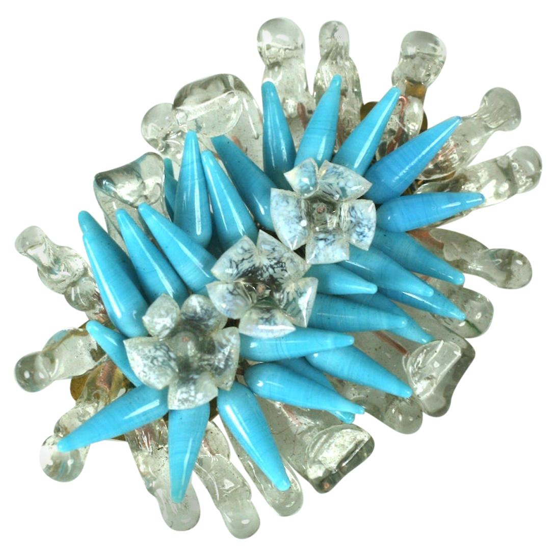 Louis Rousselet Turquoise and Opal Bouquet Brooch