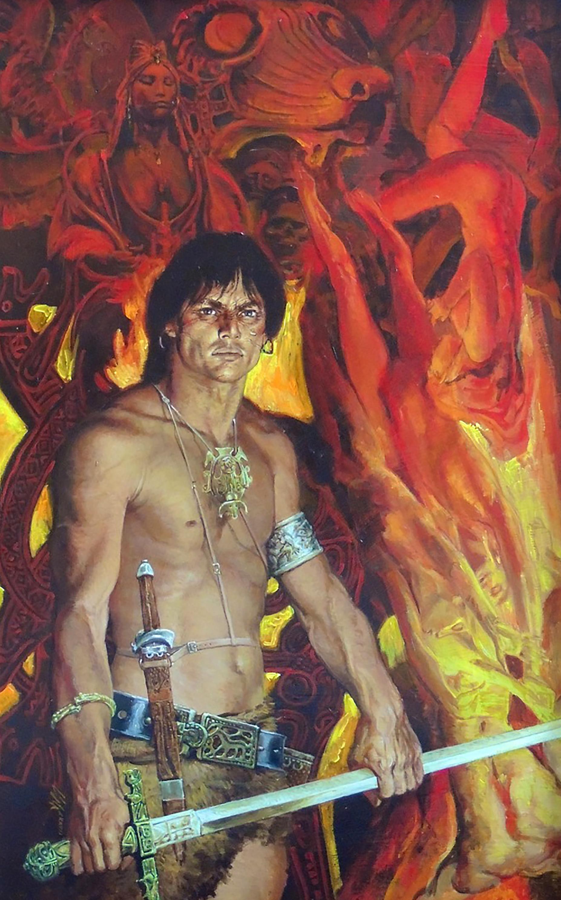 Portrait Painting di Louis S. Glanzman - Uomo con spada