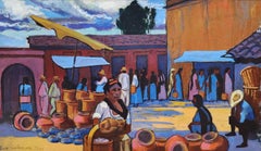 Friday Market Ocotlan, Mexico, Colorful Mexican Market Scene, NYC Artist