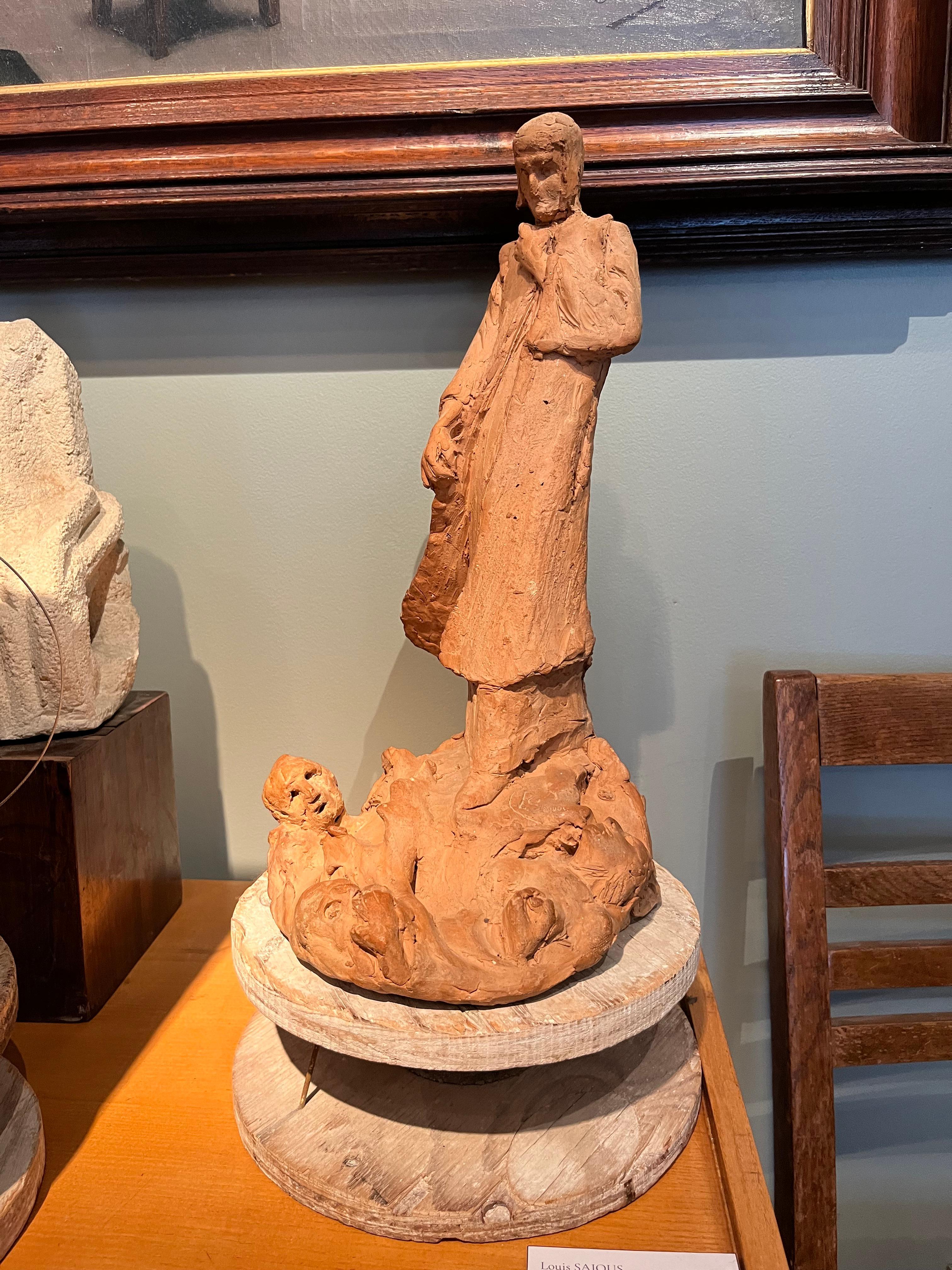 Dante en enfer - Sculpture de Louis Sajous