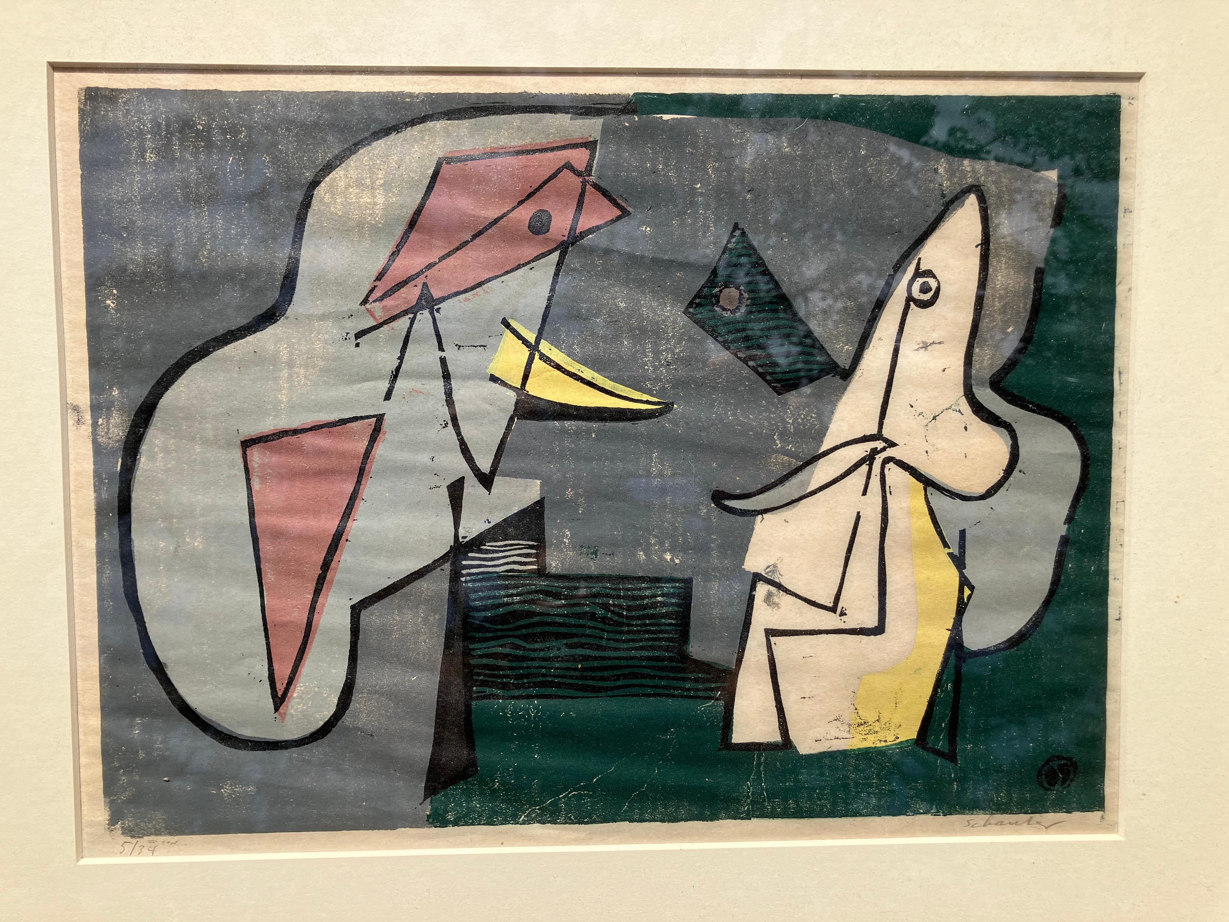 Louis Schanker Abstract Print – Louis SCHANKER "Jai Alai"