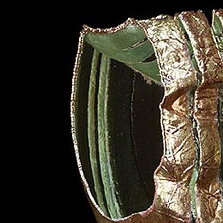„Loredano“-Skulptur aus Glas, Blattgold und galvanisiertem Glas (Zeitgenössisch), Sculpture, von Louis Sclafani
