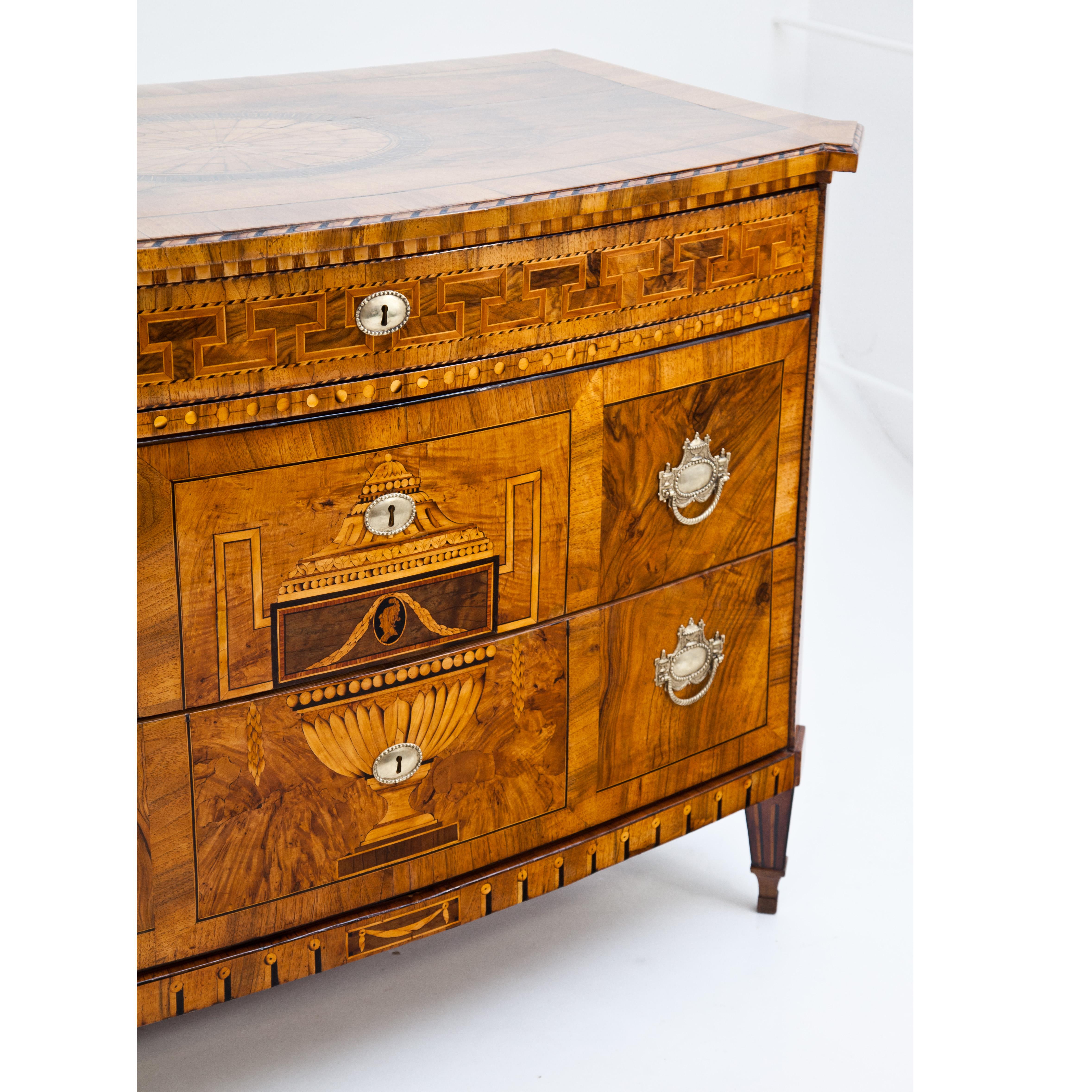 German Louis-Seize Chest of Drawers, Dresden, circa 1790