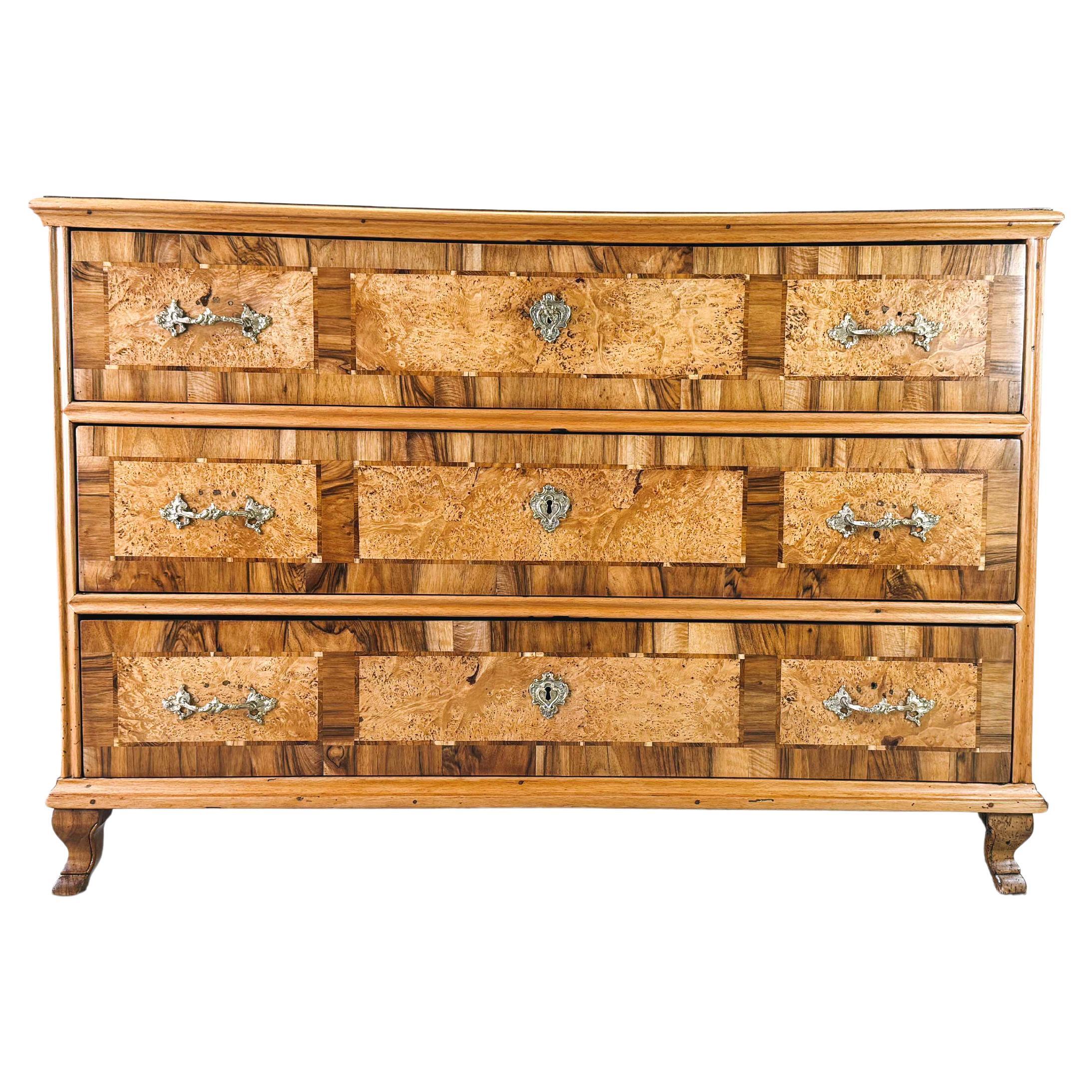 Louis-Seize chest of drawers Josephine-classical baroque softwood cherry