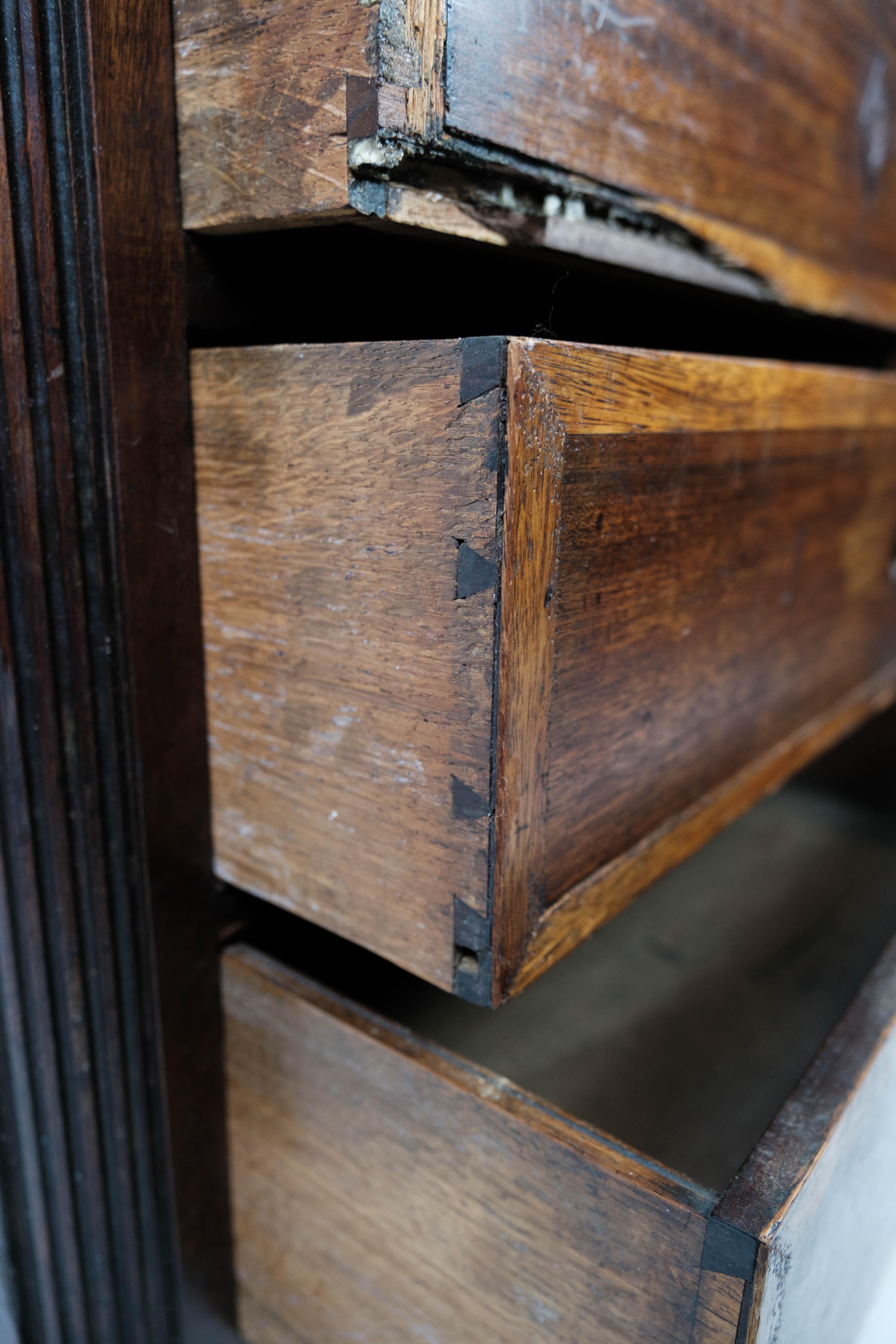 Louis Seize Chest of Drawers Made In Mahogany With Inlaid Wood From 1790s For Sale 2