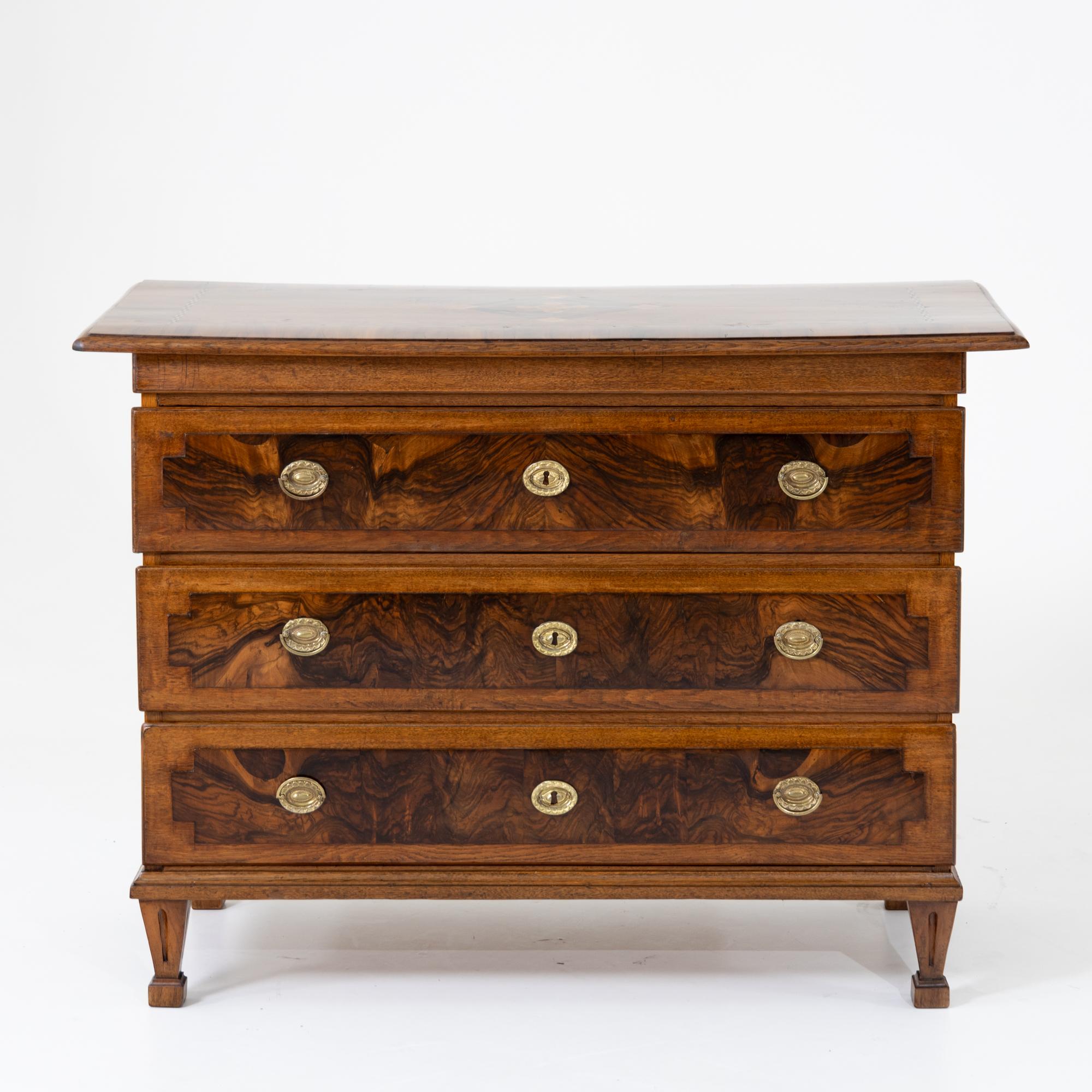 Louis Seize Chest of Drawers with Side Lock, Nuremberg, late 18th Century For Sale 4