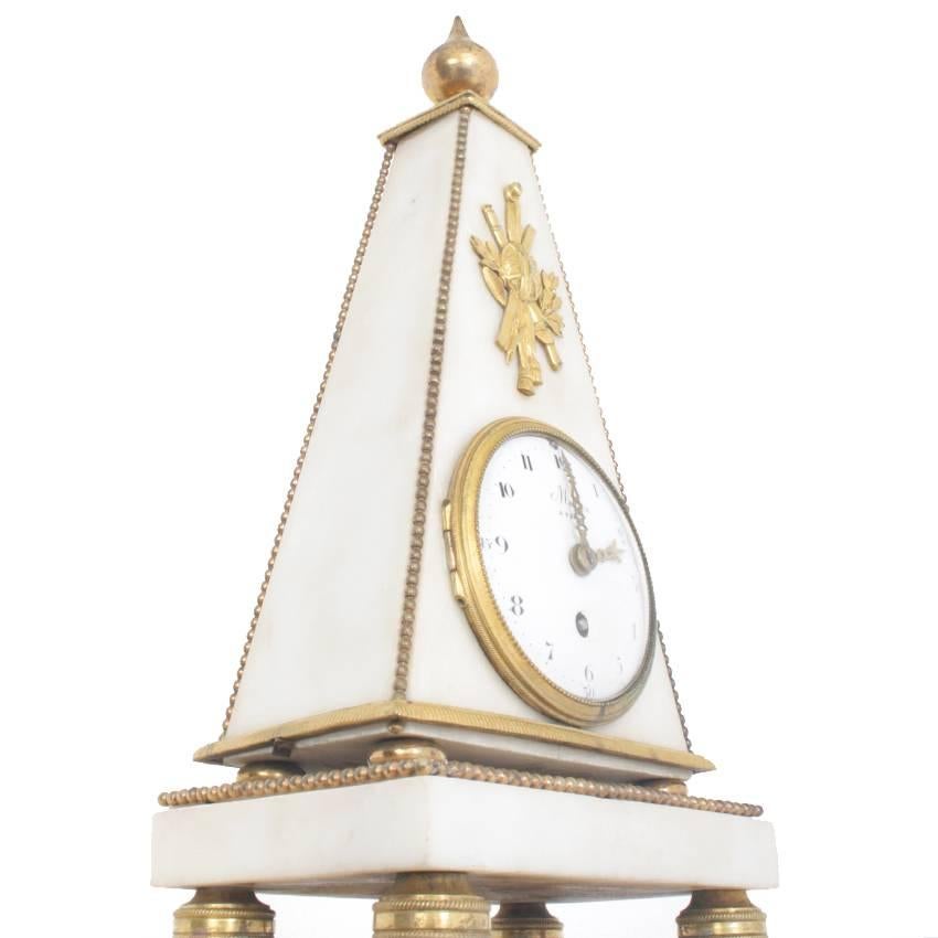 Louis XVI Louis Seize Pendule Clock, Paris, Late 18th Century