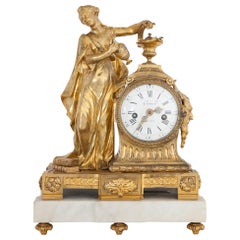 Louis Seize Pendule, Cronier à Paris Late 18th Century