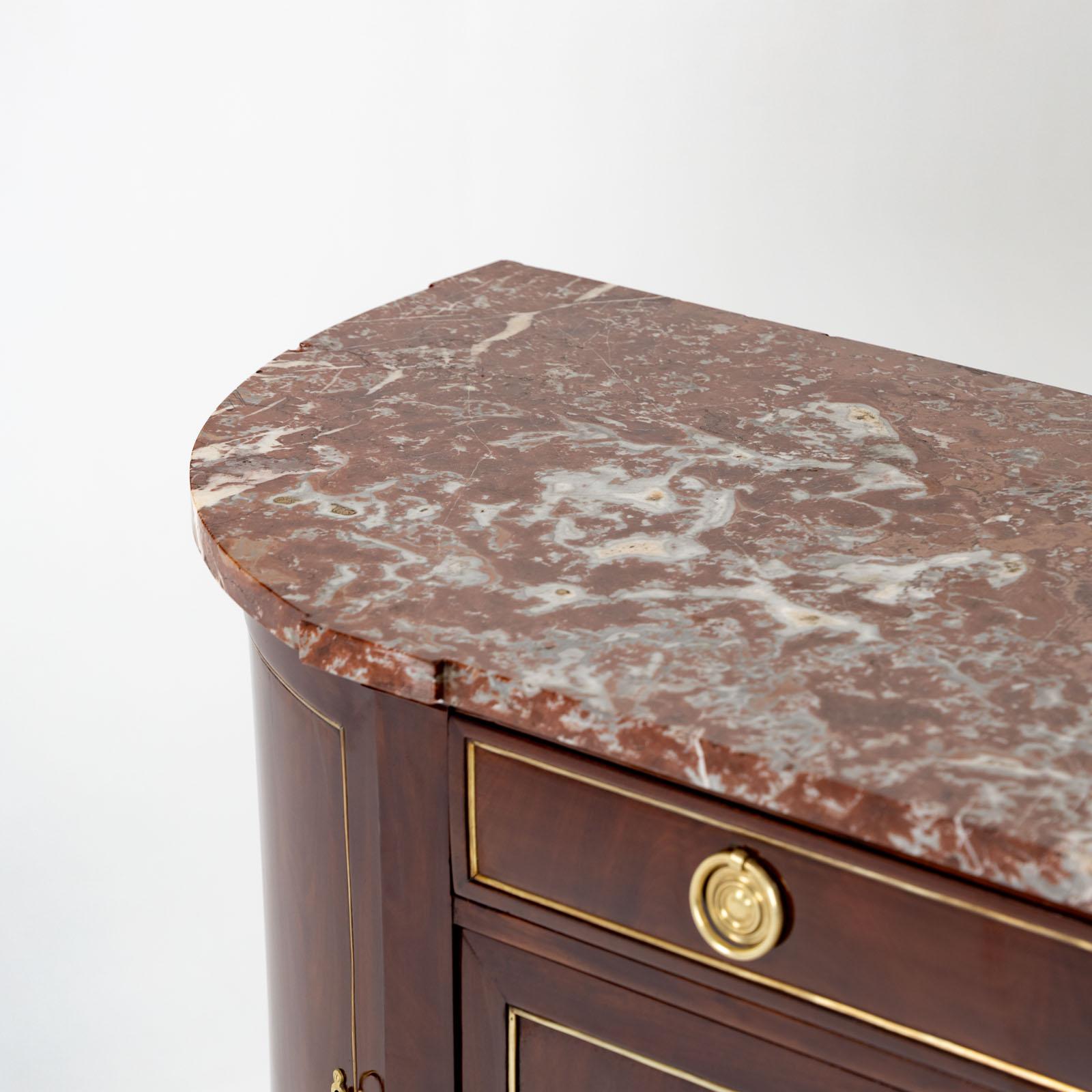 Brass Louis Seize style sideboard, 19th century For Sale