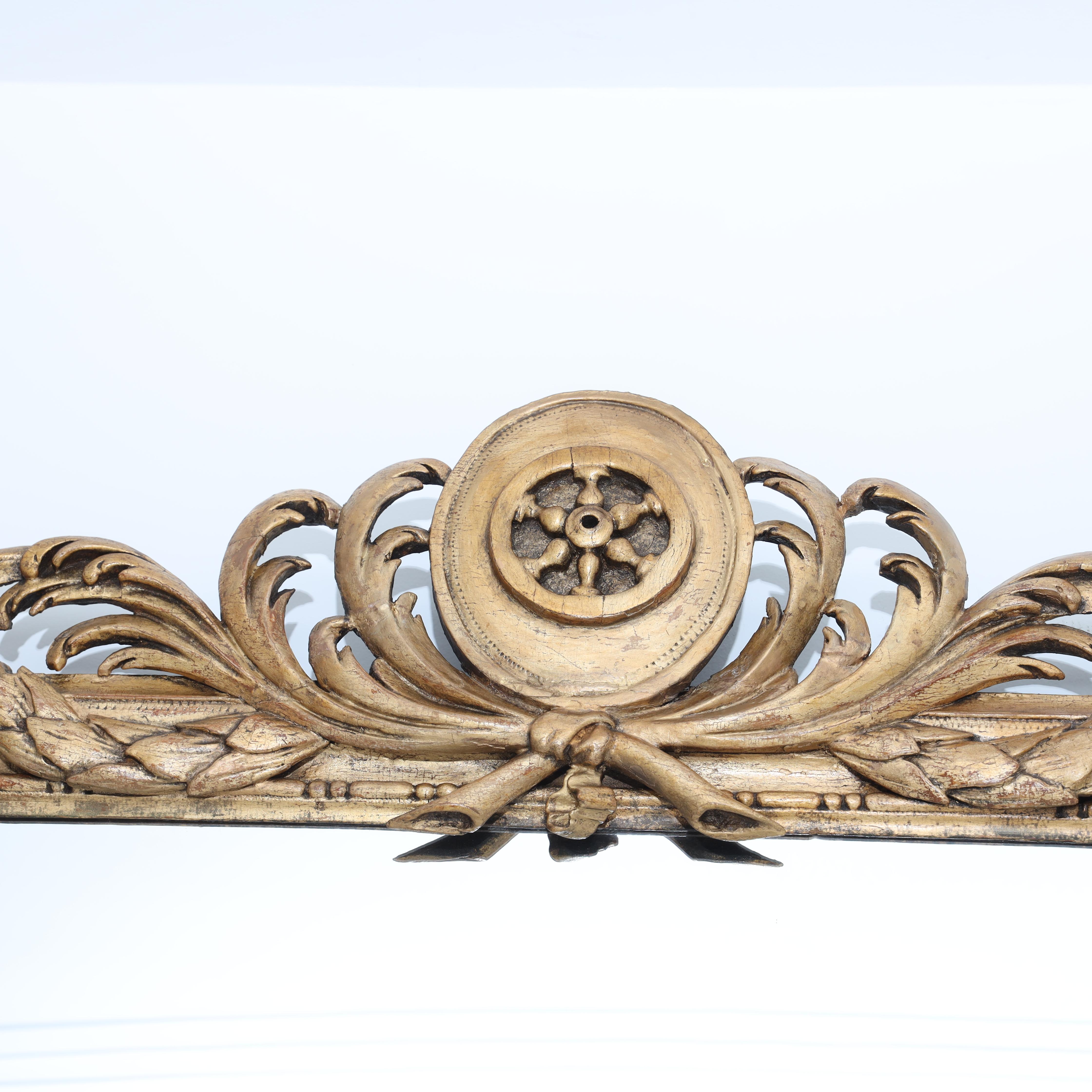 Wood Louis Seize Style Wall Mirror, 2nd Half 19th Century For Sale