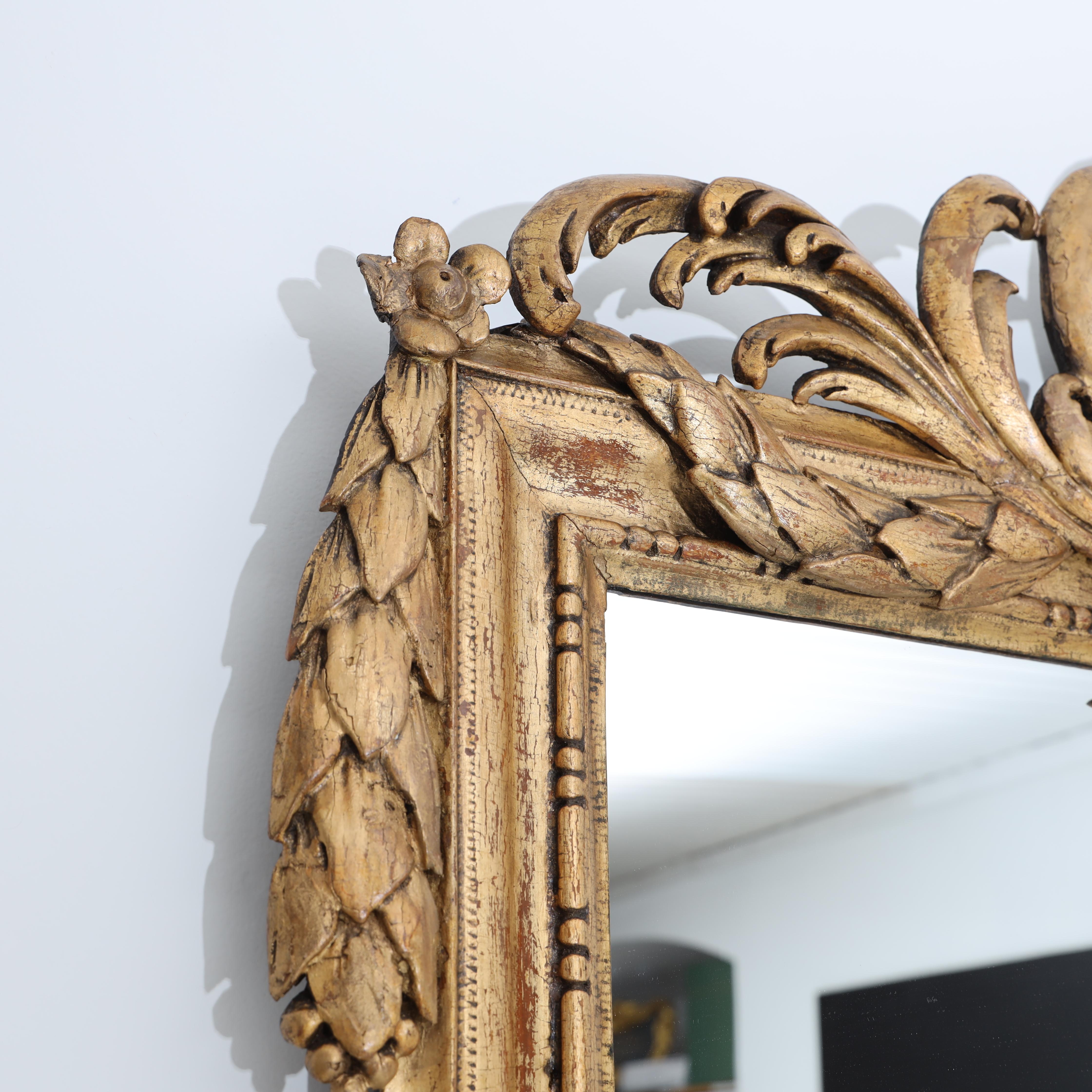 Louis Seize Style Wall Mirror, 2nd Half 19th Century For Sale 2