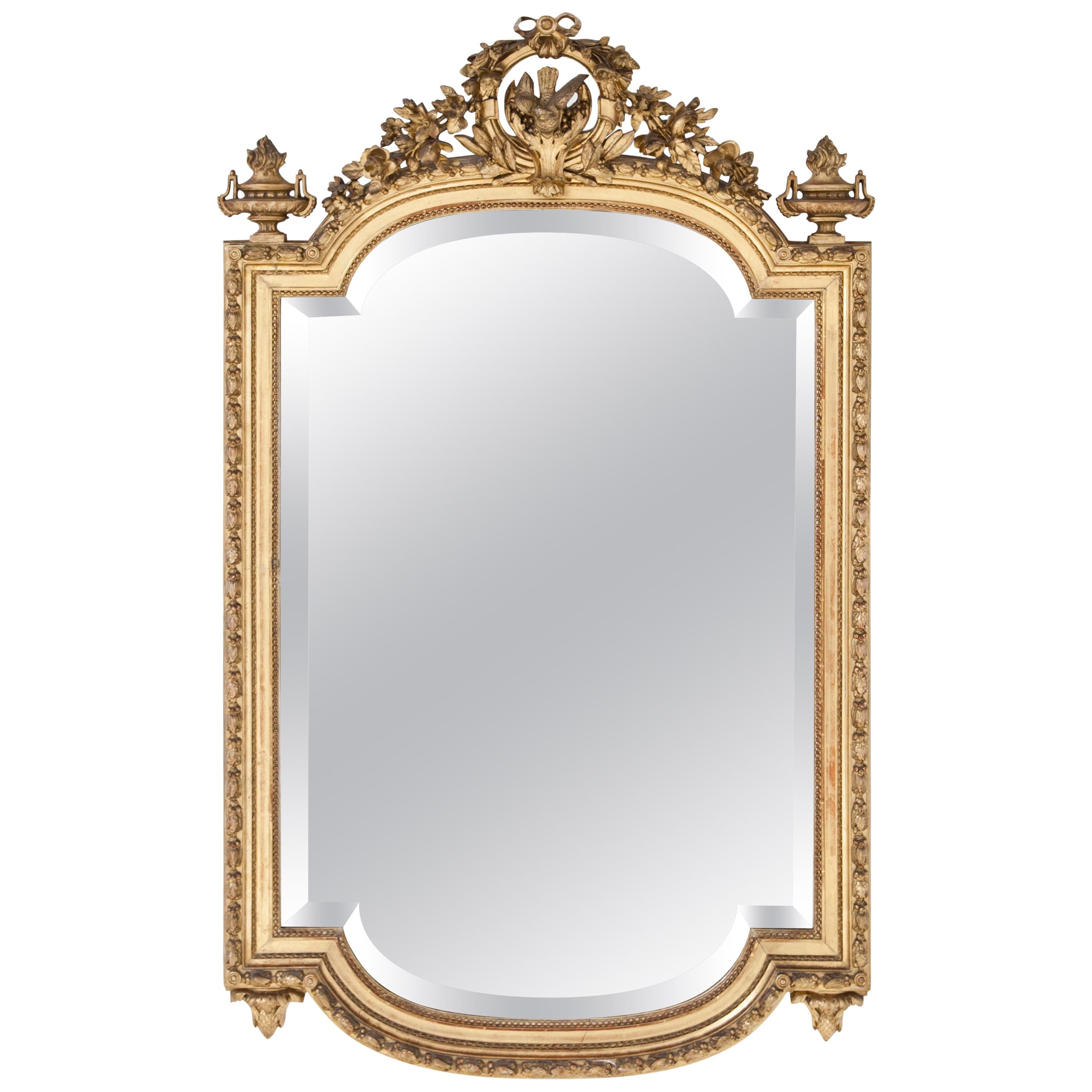 Louis Seize-Style Wall Mirror, Second Half of the 19th Century