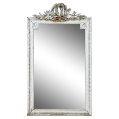 Louis Seize-style Wall Mirror, white painted frame, France 19th Century